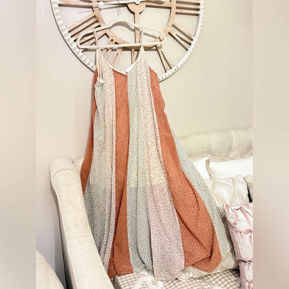 Striped Sleeveless Maxi Dress